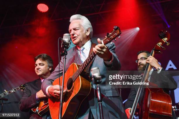 Ronnie McCoury, Del McCoury and Alan Bartram perform during Bonnaroo Music & Arts Festival on June 10 in Manchester, Tennessee.