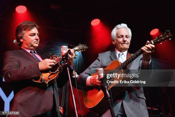 Ronnie McCoury and Del McCoury perform during Bonnaroo Music & Arts Festival on June 10 in Manchester, Tennessee.