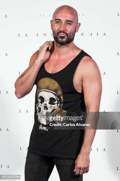 Spanish actor Alain Hernandez attends 'La Influencia' photocall on June 11, 2018 in Madrid, Spain.