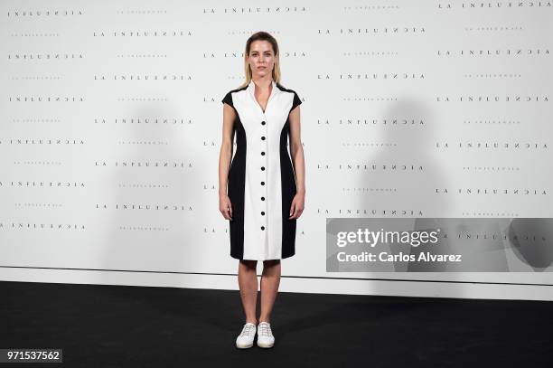 Spanish actress Maggie Civantos attends 'La Influencia' photocall on June 11, 2018 in Madrid, Spain.