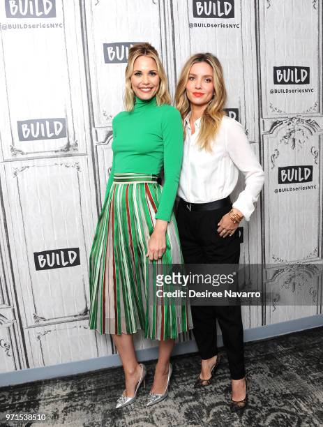 Actresses Leslie Bibb and Annabelle Wallis visit Build Series to discuss 'Tag' at Build Studio on June 11, 2018 in New York City.