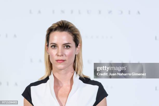 Spanish actress Maggie Civantos attends 'La Influencia' Madrid photocall on June 11, 2018 in Madrid, Spain.