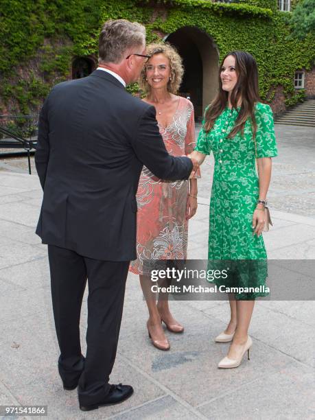 Lars Kihlstrom Burenstam, Johanna Adami and Princess Sofia of Sweden attend the Sophiahemmet University's graduation ceremony and is greeted by...