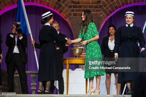Princess Sofia of Sweden attends the Sophiahemmet University's graduation ceremony at Stockholm City Hall on June 11, 2018 in Stockholm, Sweden.