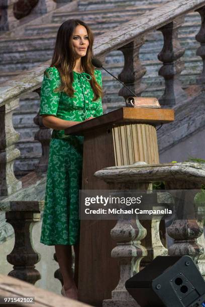 Princess Sofia of Sweden attends the Sophiahemmet University's graduation ceremony at Stockholm City Hall on June 11, 2018 in Stockholm, Sweden.