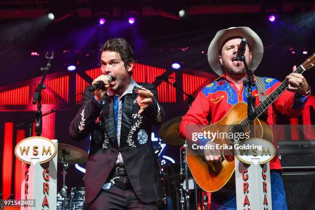 Ketch Secor and Critter Fuqua of Old Crow Medicine Show perform during Bonnaroo Music & Arts Festival on J