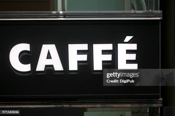 coffee sign caffè in italian - lolitas - fotografias e filmes do acervo