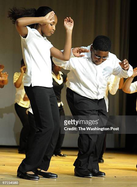 Pg-theater30 DATE:July 24, 2009 CREDIT: Mark Gail/TWP Forestville, Md ASSIGNMENT#:20936 EDITED BY:mg Jaylen Patterson and Xavier Parker danced in the...