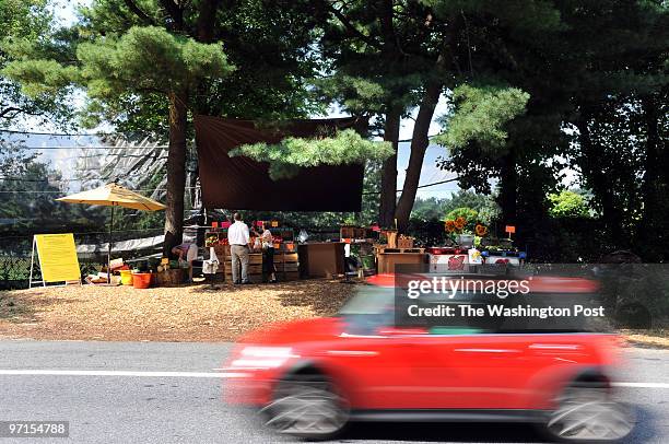 July 2009 CREDIT: Katherine Frey / TWP. Bethesda, MD. Country Thyme, a vegetable and fruit stand along River Road that may have to close. Nestled...