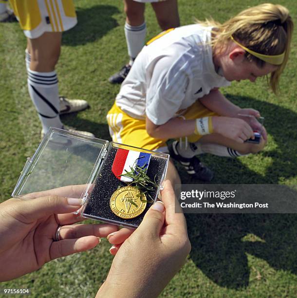 Tracy A. Woodward/The Washington Post RADFORD UNIVERSITY, VA Broad Run and HIDDEN VALLEY are playing for the Virginia AA girls' soccer championship...