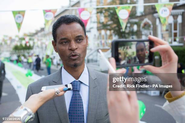 Yassin Hersi, who helped comfort Makram Ali, who was tragically killed in the Finsbury Park Mosque terror attack, poses for a picture this evening.