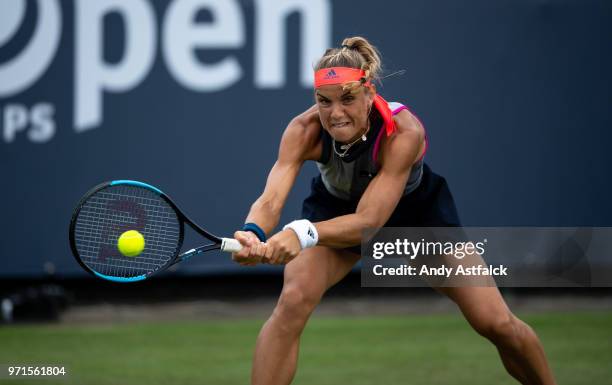 Arantxa Rus of the Netherlands in action during Day One of the Libema Open 2018 on June 11, 2018 in Rosmalen, Netherlands.