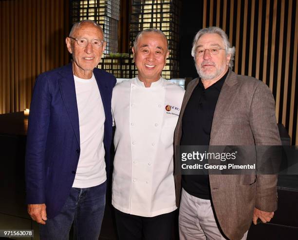 Nobu Hospitality Principals Meir Teper, Chef Nobu Matsuhisa and Robert De Niro attend Nobu Toronto Groundbreaking Ceremony held at Nobu Sales Centre...