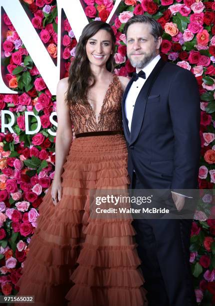 Sara Bareilles and Joe Tippett attend the 72nd Annual Tony Awards on June 10, 2018 at Radio City Music Hall in New York City.