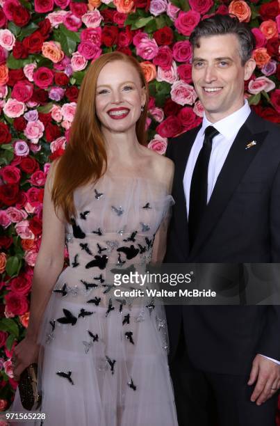 Sam Handel and Lauren Ambrose attend the 72nd Annual Tony Awards on June 10, 2018 at Radio City Music Hall in New York City.