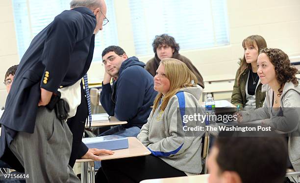 April 2009 CREDIT: Katherine Frey / TWP. Gaithersburg, MD. High school students take college level courses on high school campus and get college...