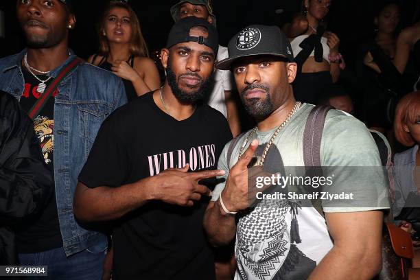 Chris Paul and Dj Clue attend Tory Lanez Hosts Lavo at Lavo NYC on June 10, 2018 in New York City.