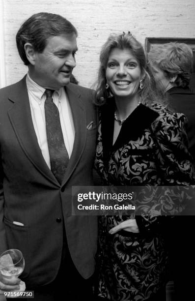 Larry Pressler and Yasmin Aga Khan attend Third Annual Rita Hayworth Alzheimer's Disease Benefit on December 2, 1986 in New York City.