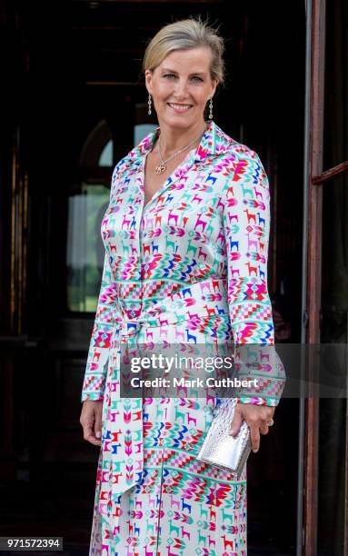 Sophie, Countess of Wessex attends a charity reception and dinner at Harewood House on June 11, 2018 in Leeds, England.