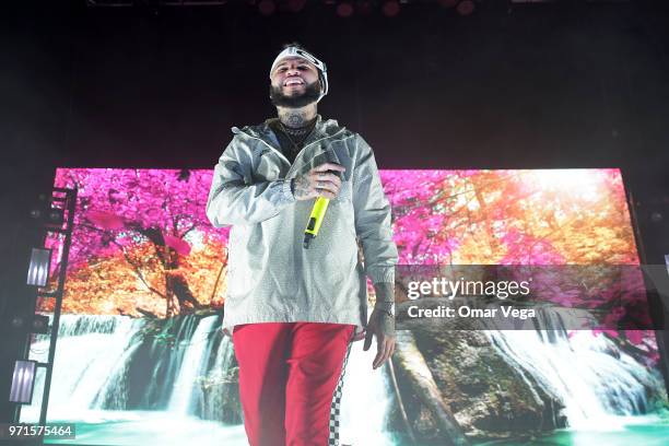 Puerto Rican singer and songwriter Farruko performs during the World Tour 2018 Tour show at Gas Monkey Live on June 7, 2018 in Dallas, Texas.