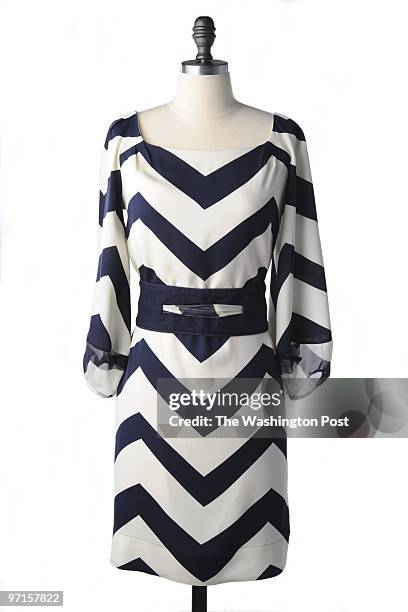 Washington Post Studio DATE: March 12, 2009 PHOTO: Julia Ewan/TWP Shopper - Geometric. Diane Von Furstenberg "Brygid" dress, $395 at Cusp and...