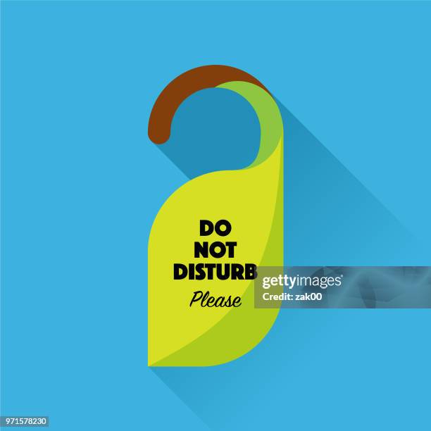 bitte nicht stören. karton türhänger, vektor-illustration - confidential englischer begriff stock-grafiken, -clipart, -cartoons und -symbole
