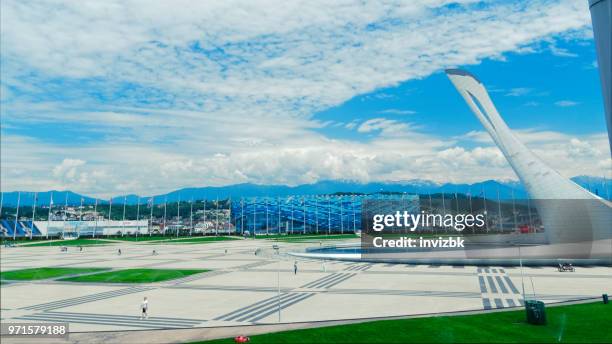 olympiastadion in sotsji - olympic park venue stockfoto's en -beelden