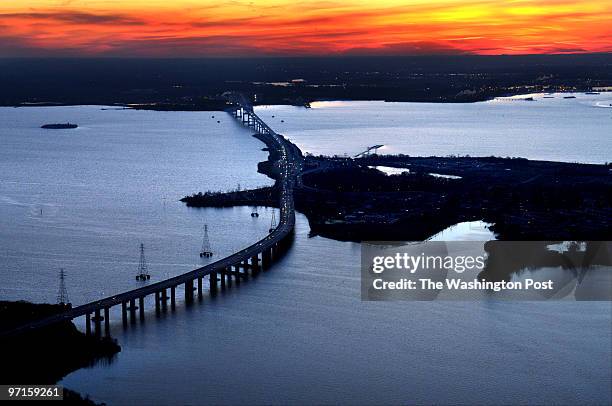 December 2008 CREDIT: Katherine Frey / TWP. Chesapeake Bay, MD. Aerials of the Chesapeake Bay The Francis Scott Key Bridge crosses Bear Creek and the...