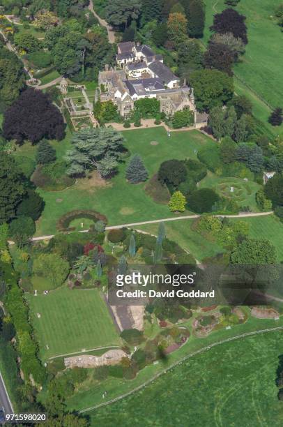 Aerial Photograph of Nymans, the National Trust house and Gardens, located south east of the village of Handcross and 4 miles south of Crawley in...