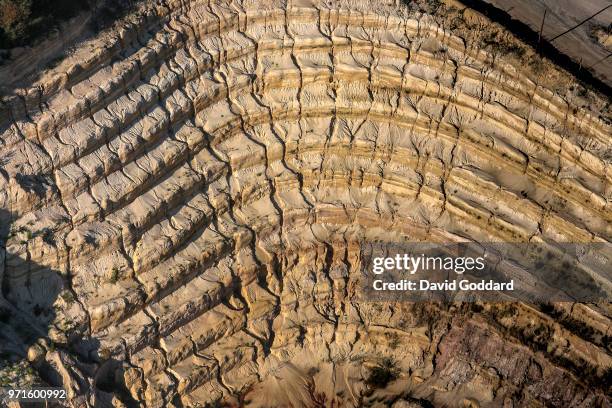 Aerial Photograph of of a sand quarry just outside Midhurst, in the shadow of the South Downs. Photograph by David Goddard