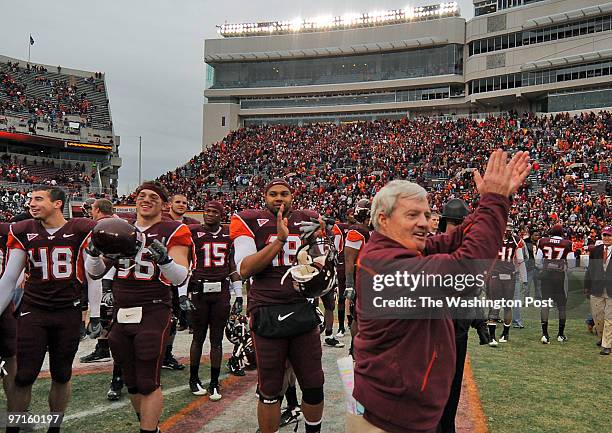 Virginia Tech, Lane Stadium, Blacksburg, VA Football: University of Virginia vs. Virginia Tech at Virginia Tech. Virginia Tech Head Coach Frank...