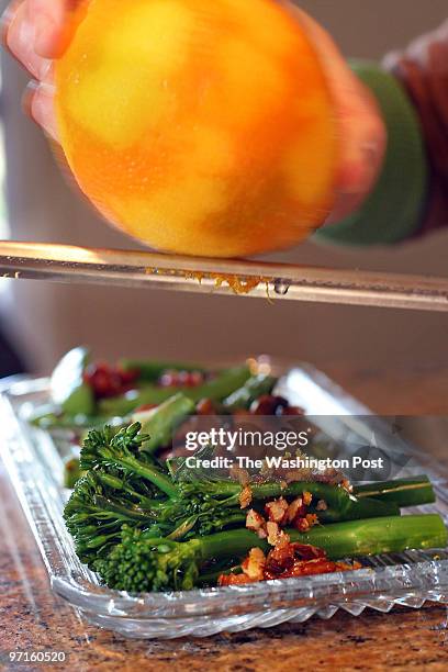 Cinnamon Creek Drive, Vienna, VA Photos of food to accompany story on alternative green side dishes for Thanksgiving. Broccolini tossed with Buttered...