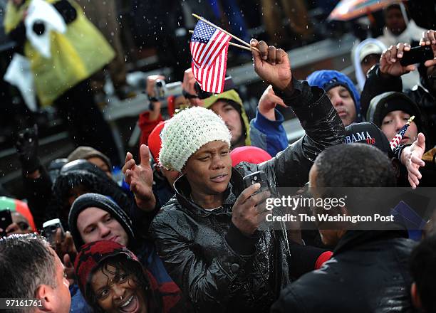 Democratic presidential nominee Sen. Barack Obama speaks during a rally Widener University in Chester, Pennsylvania, , on Tuesday, October 28, 2008.