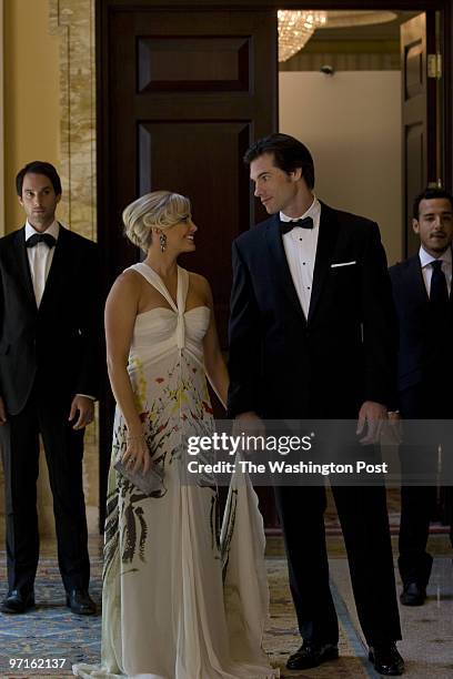 Dominic Bracco II TWP Actors Terri Colombino and Austin Peck represent Nancy and Ronald Reagan for a photo shoot at the Willard InterContinental...