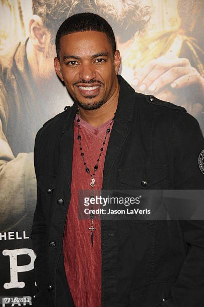 Actor Laz Alonso attends the premiere of HBO's new miniseries "The Pacific" at Grauman's Chinese Theatre on February 24, 2010 in Hollywood,...