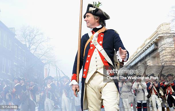 February 2009 CREDIT: Katherine Frey / TWP. Alexandria, VA. Annual George Washington Parade in Alexandria Carl Gnam, a lieutenant with the First...