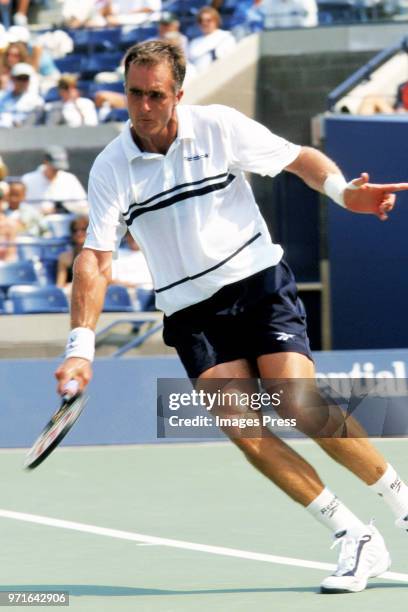 Todd Martin plays tennis at the US Open circa 2000 in New York City.
