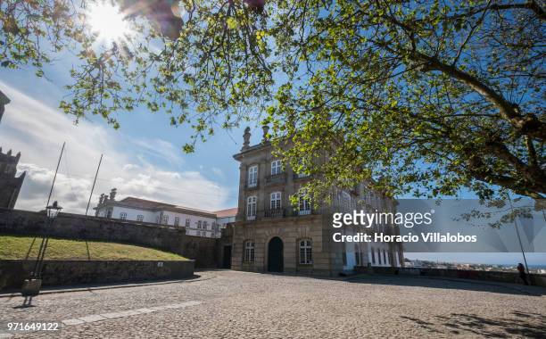 Exterior of the Convent of Santa Clara, on May 28, 2018 in Vila do Conde, Portugal. The Convent of Santa Clara, founded in 1318, by Afonso Sanches...