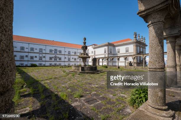 Courtyard of the Convent of Santa Clara, on May 28, 2018 in Vila do Conde, Portugal. The Convent of Santa Clara, founded in 1318, by Afonso Sanches...