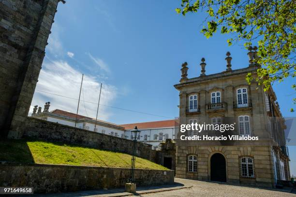 Exterior of the Convent of Santa Clara, on May 28, 2018 in Vila do Conde, Portugal. The Convent of Santa Clara, founded in 1318, by Afonso Sanches...