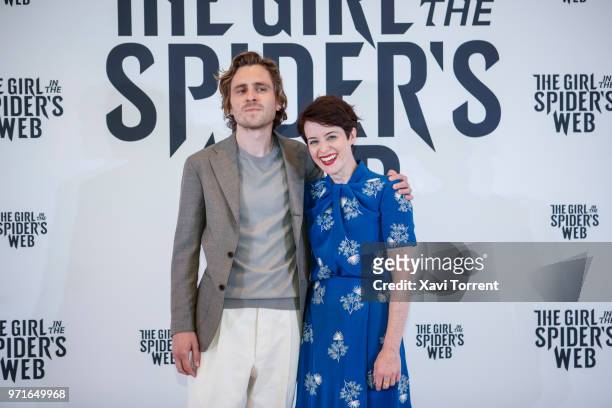 Sverrir Gudnason and Claire Foy pose during a photocall for 'The Girl in the Spider's Web' at CineEurope 2018 on June 11, 2018 in Barcelona, Spain....