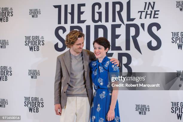 Sverrir Gudnason and Claire Foy pose during a photocall for 'The Girl in the Spider's Web' at CineEurope 2018 on June 11, 2018 in Barcelona, Spain....