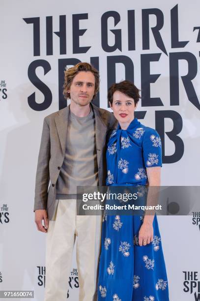 Sverrir Gudnason and Claire Foy pose during a photocall for 'The Girl in the Spider's Web' at CineEurope 2018 on June 11, 2018 in Barcelona, Spain....