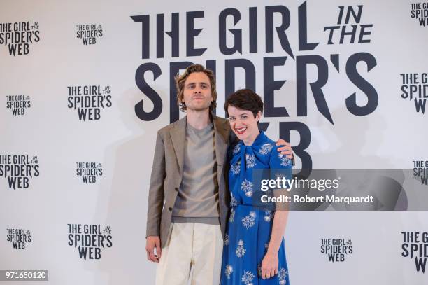 Sverrir Gudnason and Claire Foy pose during a photocall for 'The Girl in the Spider's Web' at CineEurope 2018 on June 11, 2018 in Barcelona, Spain....