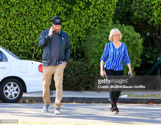 Ben Affleck and mother, Christine Anne Boldt are seen on June 11, 2018 in Los Angeles, California.