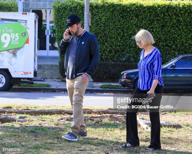 Ben Affleck and mother, Christine Anne Boldt are seen on June 11, 2018 in Los Angeles, California.