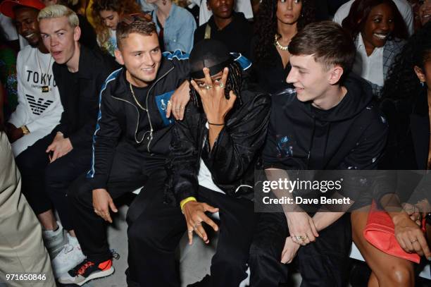 Will Poulter, Rafferty Law and guests attend the What We Wear show during London Fashion Week Men's June 2018 at the BFC Show Space on June 11, 2018...
