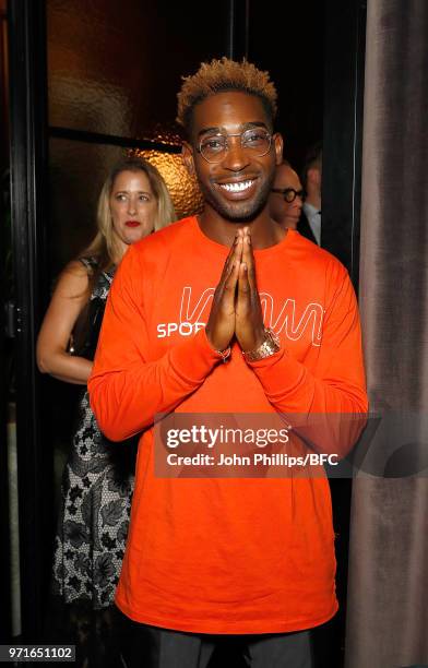 Tinie Tempah attends the GQ Dinner co-hosted by Loyle Carner during London Fashion Week Men's June 2018 at the The Principal London on June 11, 2018...