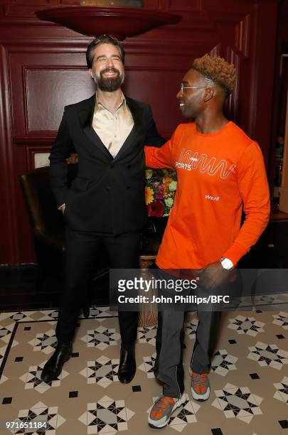 Jack Guinness and Tinie Tempah attend the GQ Dinner co-hosted by Loyle Carner during London Fashion Week Men's June 2018 at the The Principal London...