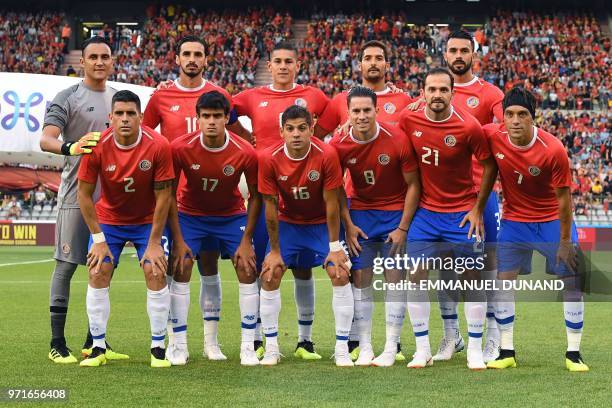 Costa Rica's defender Johnny Acosta, Costa Rica's midfielder Yeltsin Tejeda, Costa Rica's defender Cristian Gamboa, Costa Rica's defender Bryan...